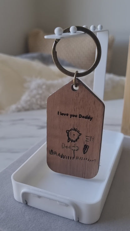 The Memory Spinner Key Chain - Personalized Wooden Jewelry Online